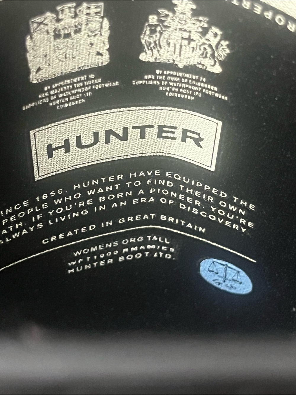 Hunter Original Tall Matte Black Waterproof Rain Boots Women’s 7 - Picture 9 of 12